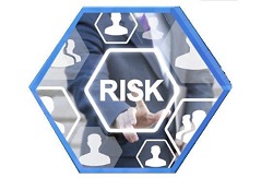 logo of a hexagon with RISK in the center