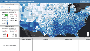 Pandemic Vulnerability Index dashboard