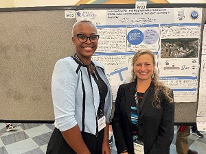 Heather Henry and Ariel Robinson at the AEESP conference