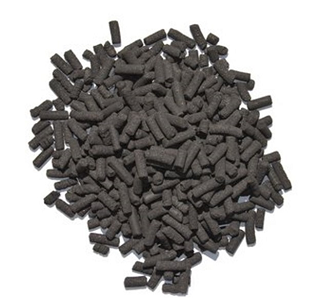 Pile of black pellets