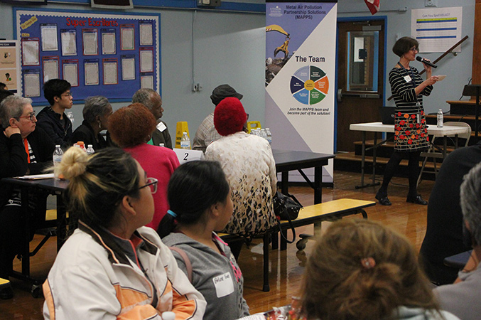 residents at a community forum