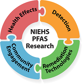 NIEHS PFAS Resarch: Detection, Remediation, Community Engagement, Health Effects