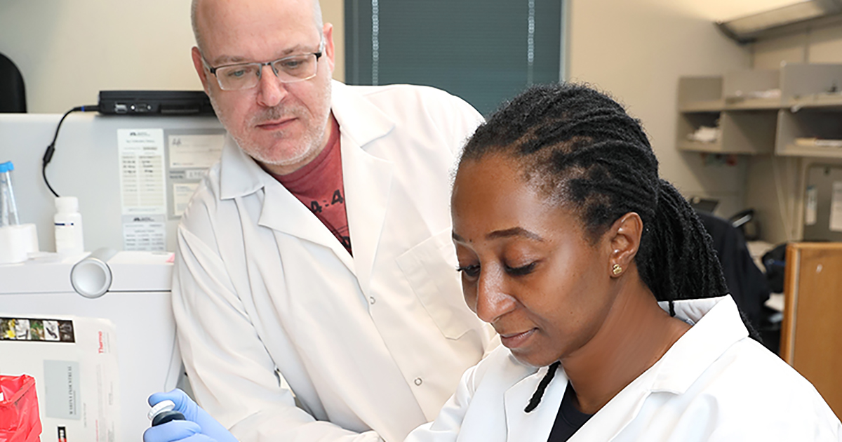 two scientists in a lab