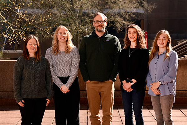 From Left: Danielle Lehman, Kaylie Kirkwood, Ph.D., Alan Jarmusch, Ph.D., Kirsten Overdahl, Ph.D., Heather Winter, Ph.D.