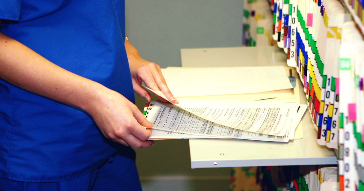 person filing medical records