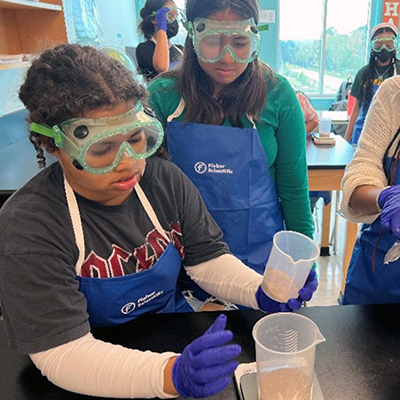 Kids doing science experiment