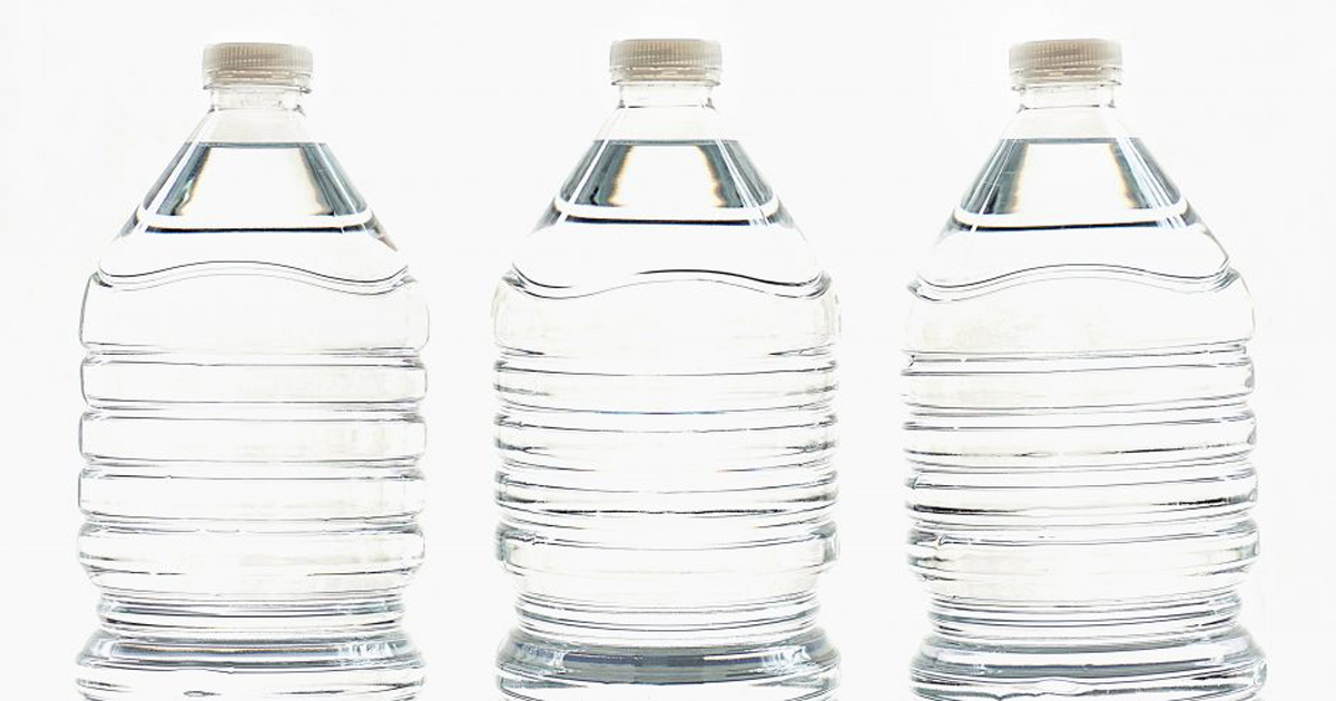 plastic water bottles