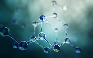 3D illustration of molecule model