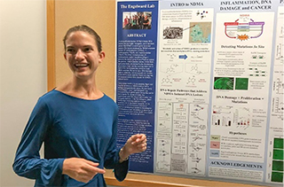 Kay presents her NDMA and DNA damage research at an MIT SRP Center external advisory board meeting
