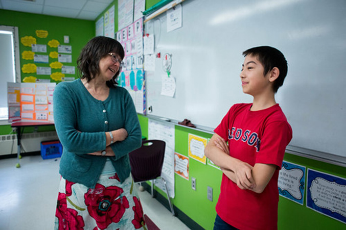 Jane Disney and student