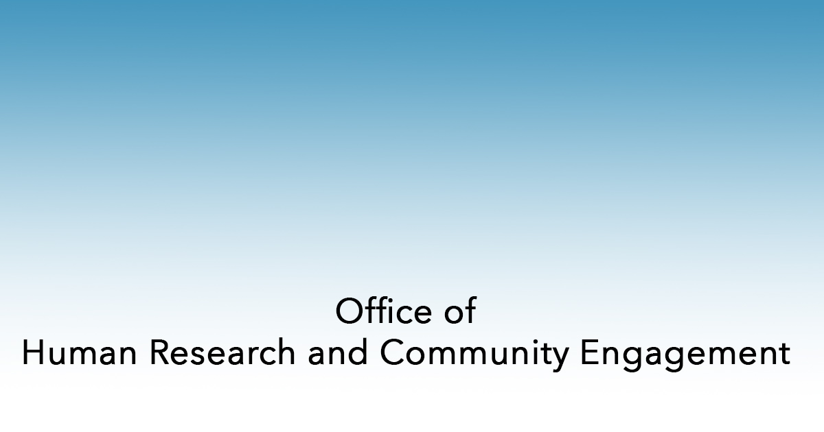 Office of Human Research and Community Engagement