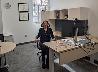 Wang in the office
