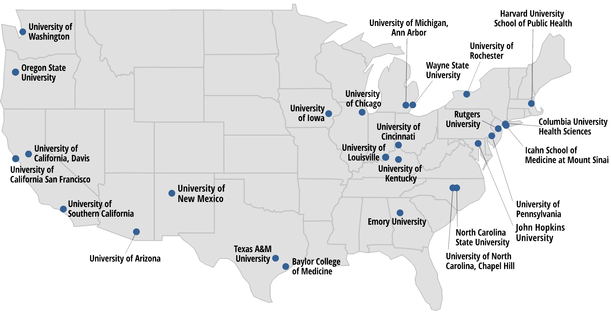 Grantees - Map of Centers