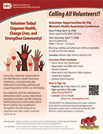 WHA Calling All Volunteers Flyer