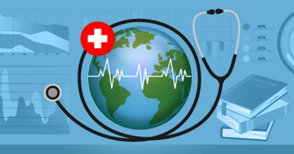 stethoscope surrounding the Earth