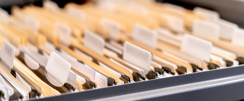 File cabinet with folders