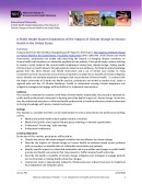 A Public Health Student Exploration of the Impacts of Climate Change on Human Health in the United States Cover