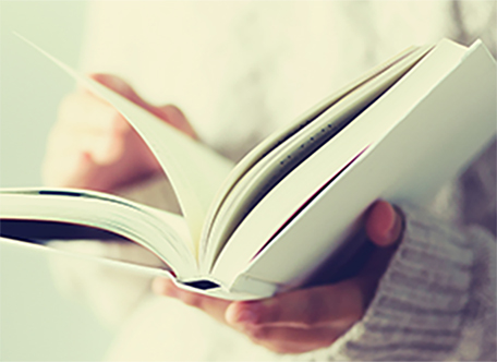 person holding a book