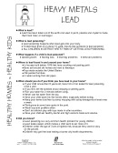 Healthy Homes = Healthy Kids: Heavy Metals (English) Cover