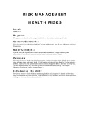 Risk Management: Health Risks Cover