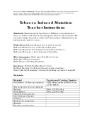 Tobacco Induced Mutations - Teacher and Student Sheets Cover