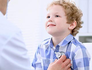 young boy at the doctor