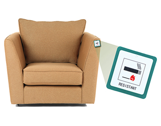 flame retardant couch with tag