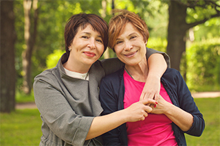 older ladies smiling