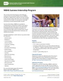 NIEHS Summer Internship Program