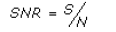 The signal to noise ratio for the profile