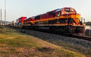 Train sitting on train tracks