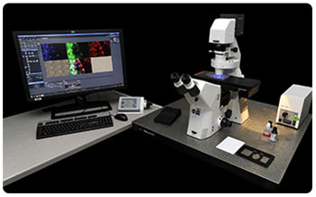 Automated inverted epifluorescent microscope