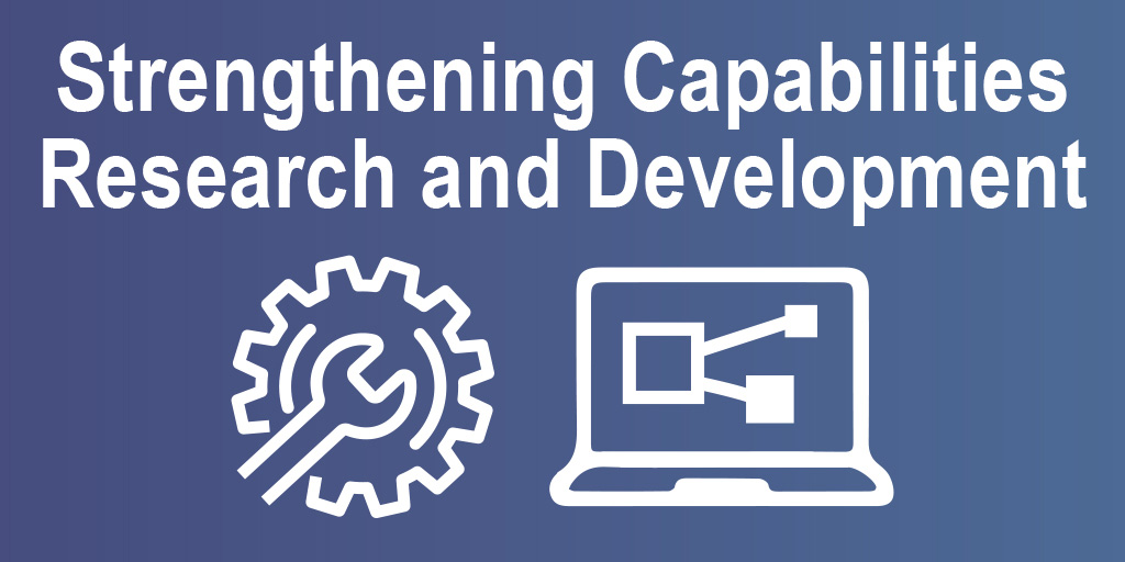 Responsive Research Programs, settings and laptop icons