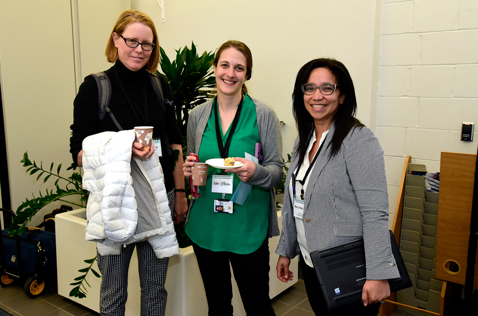 2019 Sister Staff Study Scientist Katie O'Brien and BCBB Fellows Ann Von Holle and Mary Diaz Santana