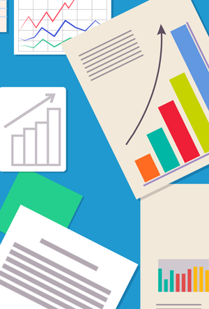 bar and line graphs