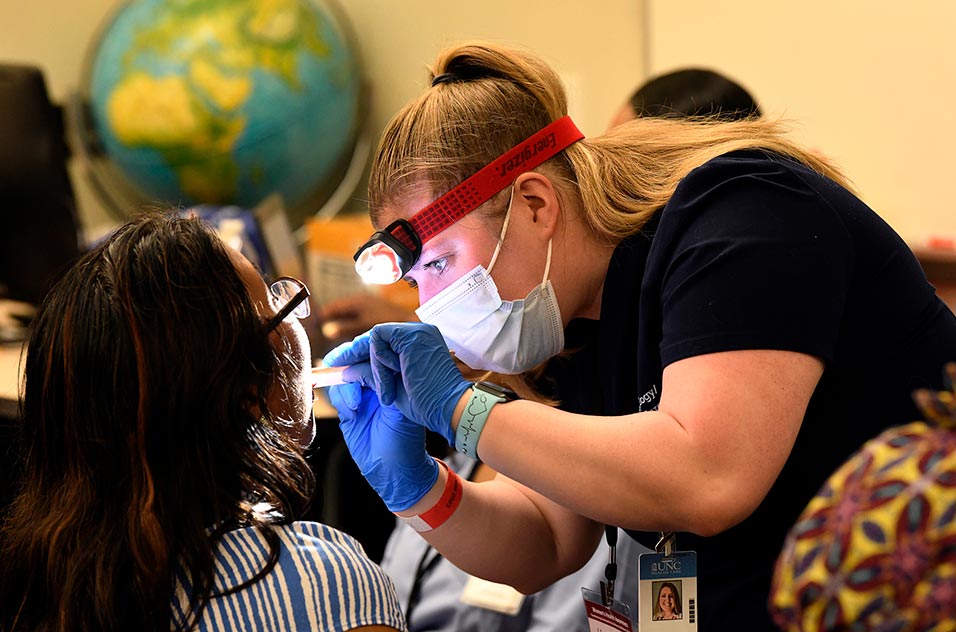 Free on-site dental screenings were provided at the WHA event
