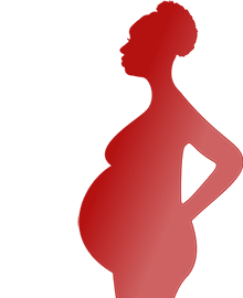 silhoiuette of a pregnant woman