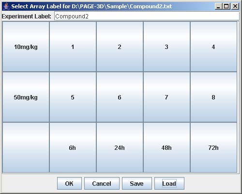 Select Array Label for Compound2Label.txt select ok