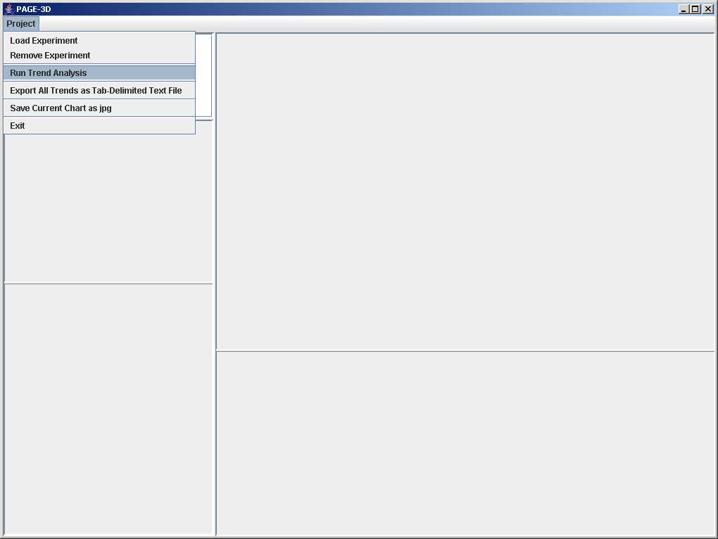 Click on Project and select Run Trend Analysis