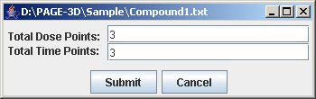 Enter 3 for total dose points and total time points. Then, click Submit