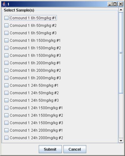 Select Sample(s)