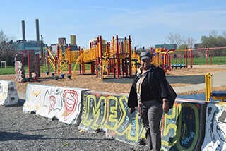 Community Center playground with Rhonda Anderson