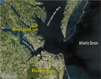 Elizabeth River map