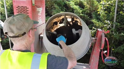 Sowers working on the Christina River