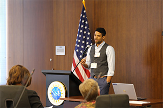 Hamm presented on trust and why it is important at the Engaging Communities in the State Courts Initiative kick-off meeting, during his graduate education at University of Nebraska-Lincoln. The initiative was designed to help state courts understand what problems the public saw and how they could best be addressed.