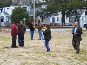 community members at mapping training