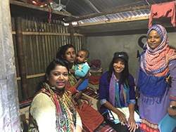 George with women in Bangladesh