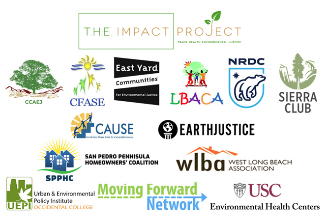 List of the various partners: CCAEJ, CFASE, East Yard, LBACA, NRDC, Sierra Club, CAUSE, Earthjustice, SPPHC, WLBA, UEPI, Moving Forward Network, USC