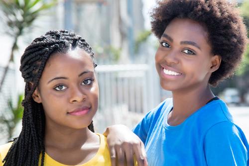 two young black women