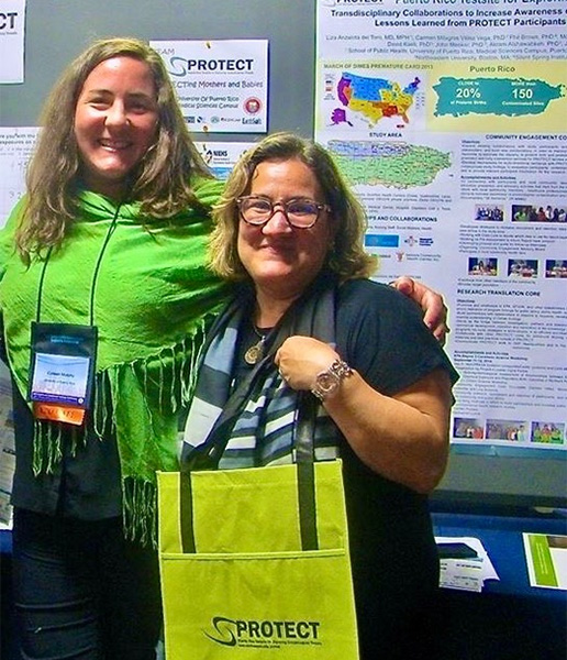 Carmen M. Vélez-Vega, Ph.D., posing with Colleen Murphy